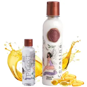 Organic Keratin 250 ML - 12 Natural Oils and Amino Acids that provide shine, silkiness, and nutrition.Keratin to straighten hair for 4-6 months.With Argan, Green Tea, Shea Butter,