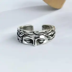 Vintage Venus Half Face Ring For Women Men Adjustable Personalized Open Wrap Knuckle Finger Band Rings Thumb Fashion Unique Jewelry Gift