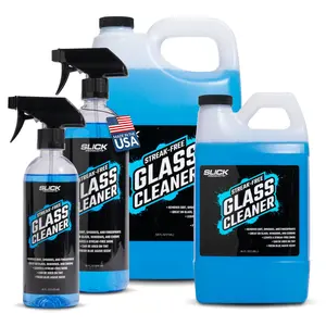 Slick Products Streak-Free Glass Cleaner – Ammonia-Free Window, Mirror, Chrome & Tint Cleaner – Removes Dirt, Smudges & Fingerprints – Ready-to-Use