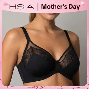 HSIA BloomStitch Floral Embroidery Underwire Bra 3/4 Cup Elegant Support Fit