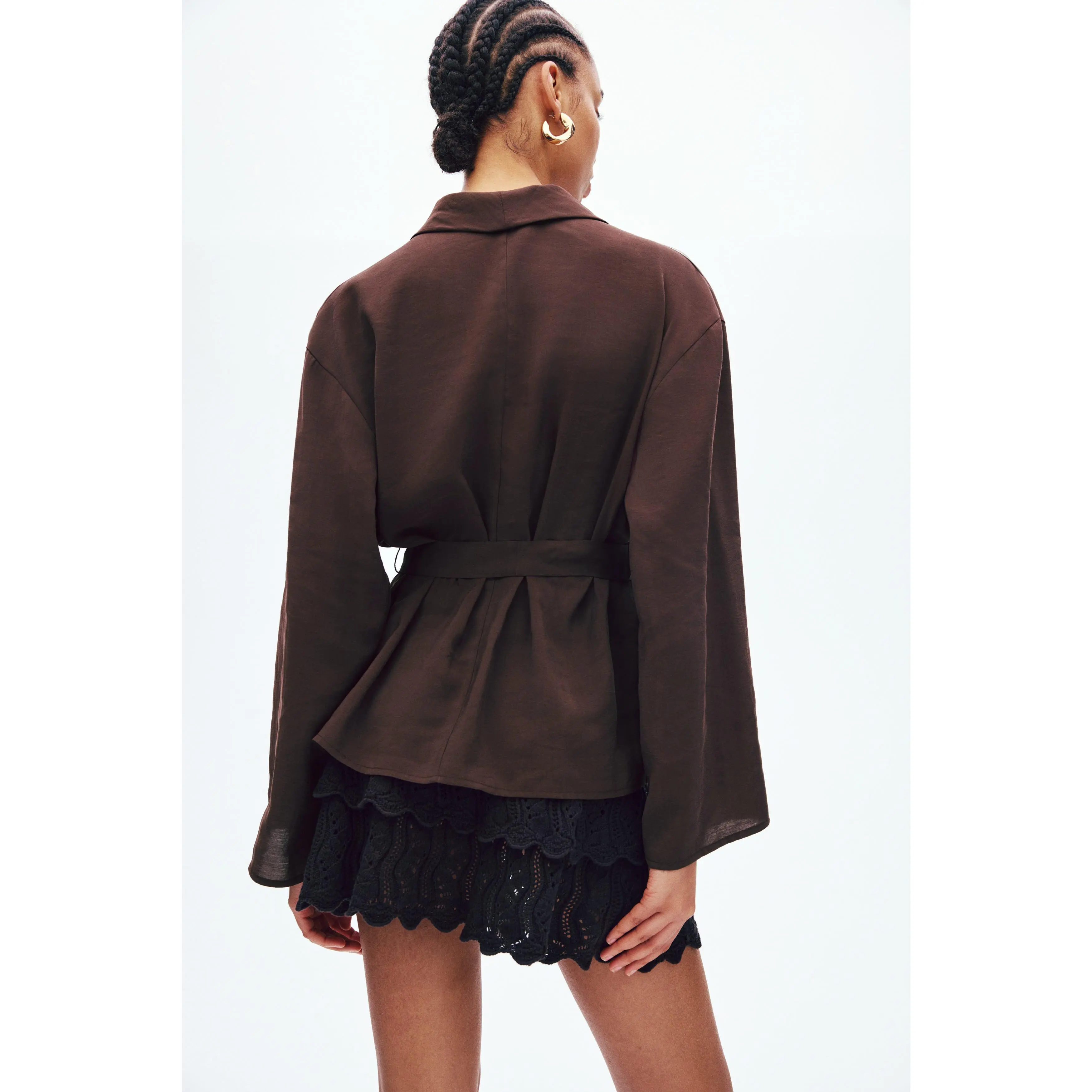 H&M Oversized tie-belt blazer