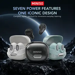 MINISO MS129 In-Ear Earbuds, 38dB Active Noise Cancellation Earphones, Ultra Low Latency Gaming Mode, IPX5 Sweat Resistant, 24H Long Playtime, Ergonomic Comfort Fit Headset With Stable Connection For Sports Gaming Daily Work