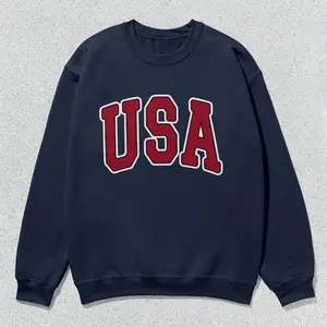 USA Sweatshirt – Unisex Collegiate Crewneck, Patriotic American Sweater, 4th of July Outfit