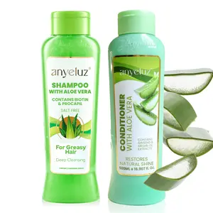 ANYELUZ Aloe Vera Shampoo and Conditioner Set, With Biotin, Provides Strength and Vitality to your Hair, Removes Excess Oil and Residues, for All Hair Types