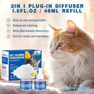 Cat Calming Pheromone Diffuser REFILL 48mL | Plug-In Stress Relief for Anxious Cats