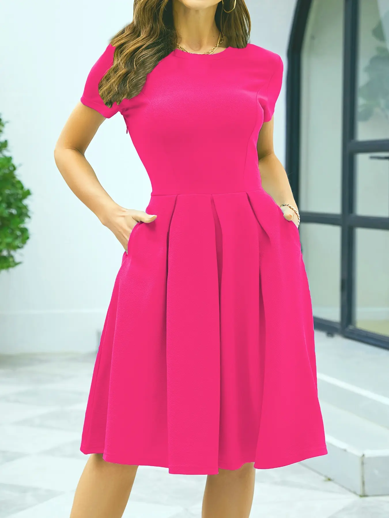 knee length funeral straight dress styles - TikTok Shop