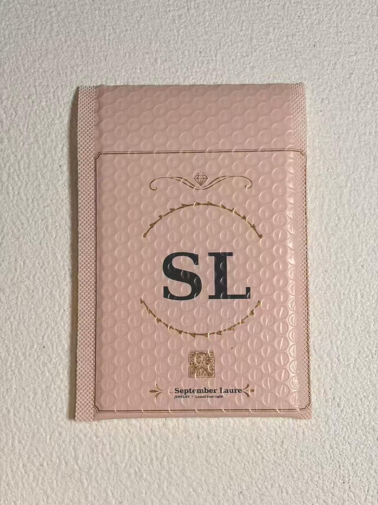 1Pcs Pink Bubble Padded Self-Sealing Jewelry Packaging Bag Cute Protective Mailer for Necklace Bracelet Gift Wrapping