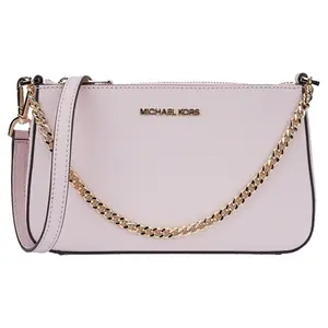 MICHAEL KORS Jet Set Leather Crossbody Bag With Chain Strap For Women In Pink
