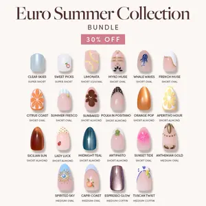 Glamnetic Euro Summer Press-On Nail Full Collection Bundle