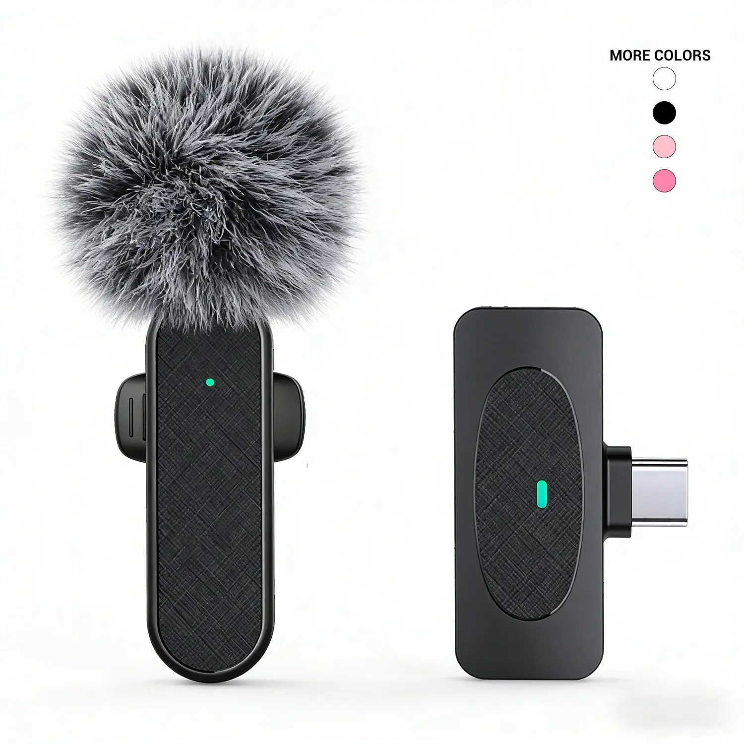 Professional Wireless Lavalier Microphone with Intelligent Noise Cancelling, Noise Cancelling Mics, Plug & Play for iPhone and Android Smartphones, Rechargeable Lapel Mic, Noise Canceling Mic for Video Recording, Teaching, Interviews and Podcasts