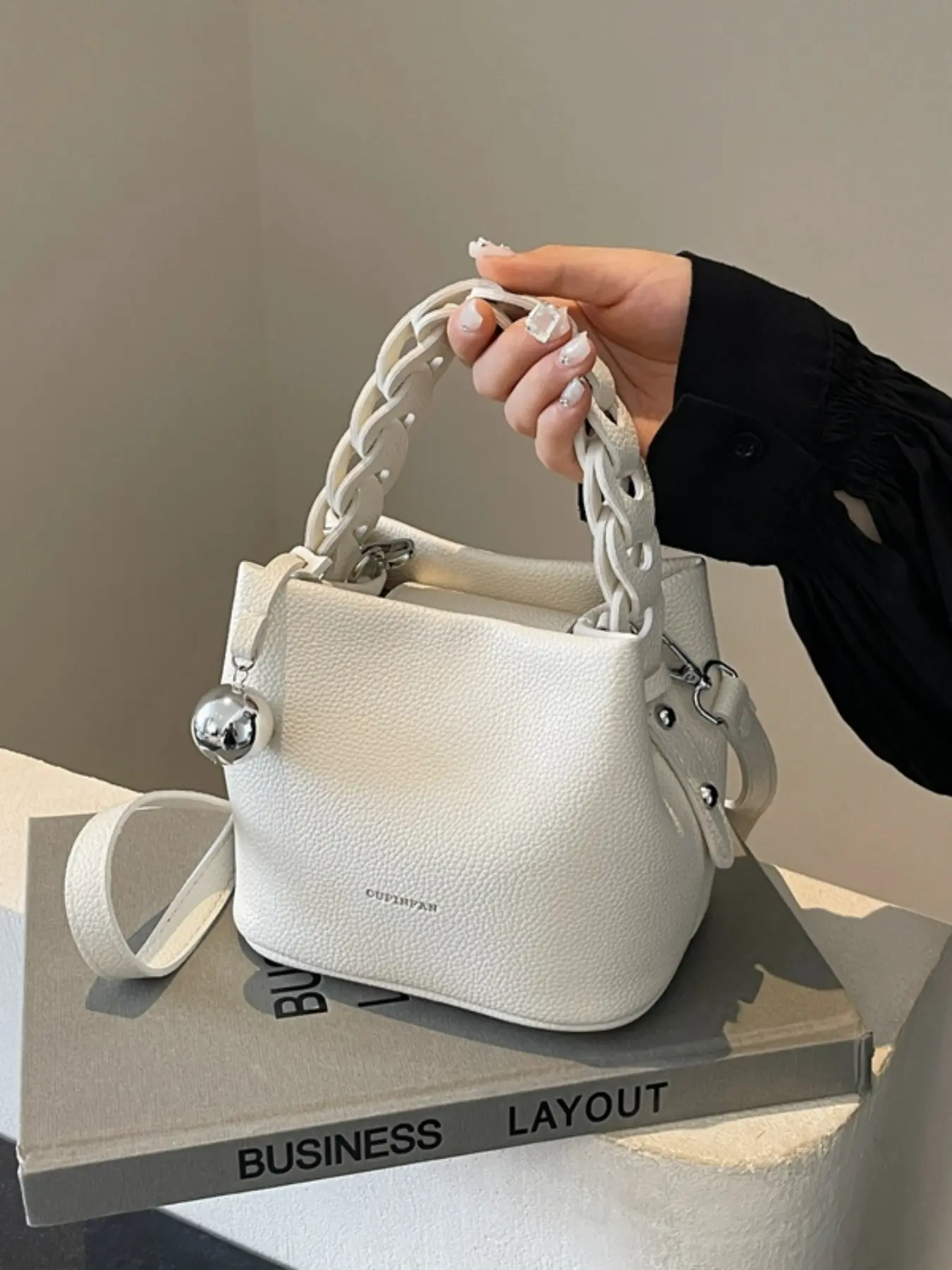 Women's Bucket Bag, Large Capacity PU Leather Shoulder Crossbody Purse, Handheld Shoulder Bag, Fashion Shoulder Bag, Trendy Handbag for Travel, Work and Daily Use, Fashionable Bucket Bag