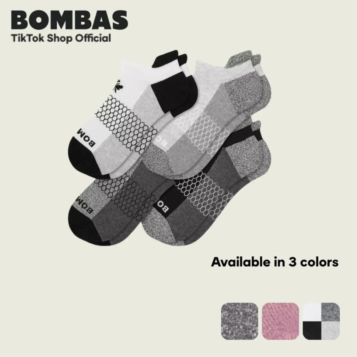 2,3,5 Pairs BB Ankle Socks for Women & Men Honeycomb Comfort Seamless Toe Breathable Cotton Compression Fit Color Block Unisex Running Socks Size S M L