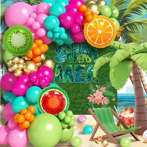 Summer Fruit Themed Balloon Arch Kit, 122pcs/set Mixed Color Balloon Set, Balloon Garland Arch Kit for Summer Beach Pool Party Festivity Decoration