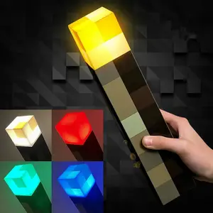 PixelCraft Glow Torch Lamp — 4-Color LED Night Light