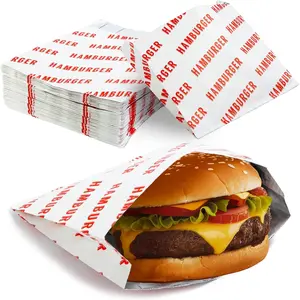 Retro,  Proof Burger Wrappers 100pk.   Cookout . Pro Quality Bulk Hamburger Bags Are Large and Insulated. Allergen Friendly BBQ Foil Paper  For Baseball Themed Party.