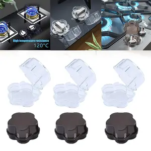 4 Pcs, Heat-Resistant Gas Stove Switch Cover, Plastic Stove Knob Covers, Gas Knob Covers, Household Gas Knob Safety Covers, Oil And Dust Prevention, Prevent Gas Leaks And Isolate Handle Oil Stains, Easy To Clean.