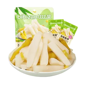 BiBiZan Pickled Bamboo Shoots 200g - Spicy Sour & Crispy, Low Calorie, 0 Fat Snack