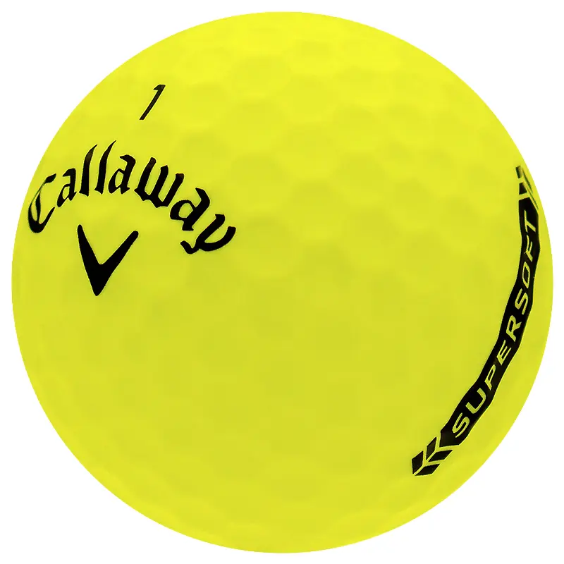 Callaway Supersoft Yellow Golf Balls - Mint Condition, Golf Equipment for Outdoor Ball Sports