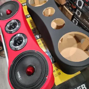 Universal 24” Sound Bar Pod 2 x 6.5" Midrange & 2 x Tweeter - Wood and Fabric, Cut Out 5.816"  READ FIRST LEEER PRIMERO NO INCLUYE BOCINAS NOT SPEAKERS INCLUDING