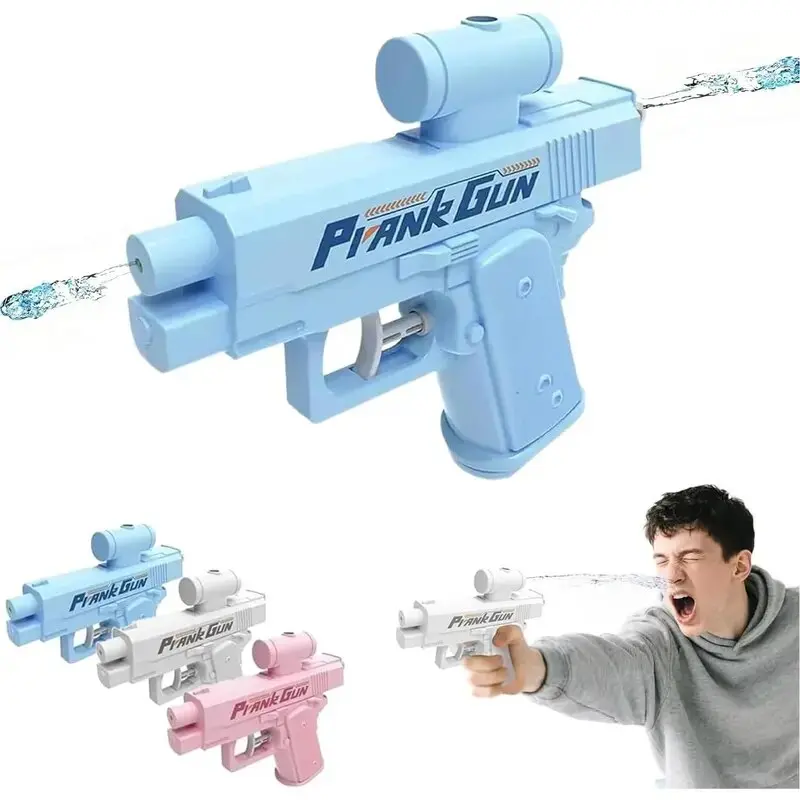 Reverse Spray Prank Water Gun - Squirt Guns with 8M Range, Large Capacity, Auto Fire, Outdoor Novelty Gag Toy for Pool Party, Boy Gifts for Above 12