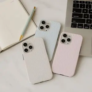 Stripe Rubber Smartphone Case - Cellphone Handheld Accessory Compatible with iPhone 11, 12, 13, 14, 15, 16, 17, Pro, ProMax, Plus, Air