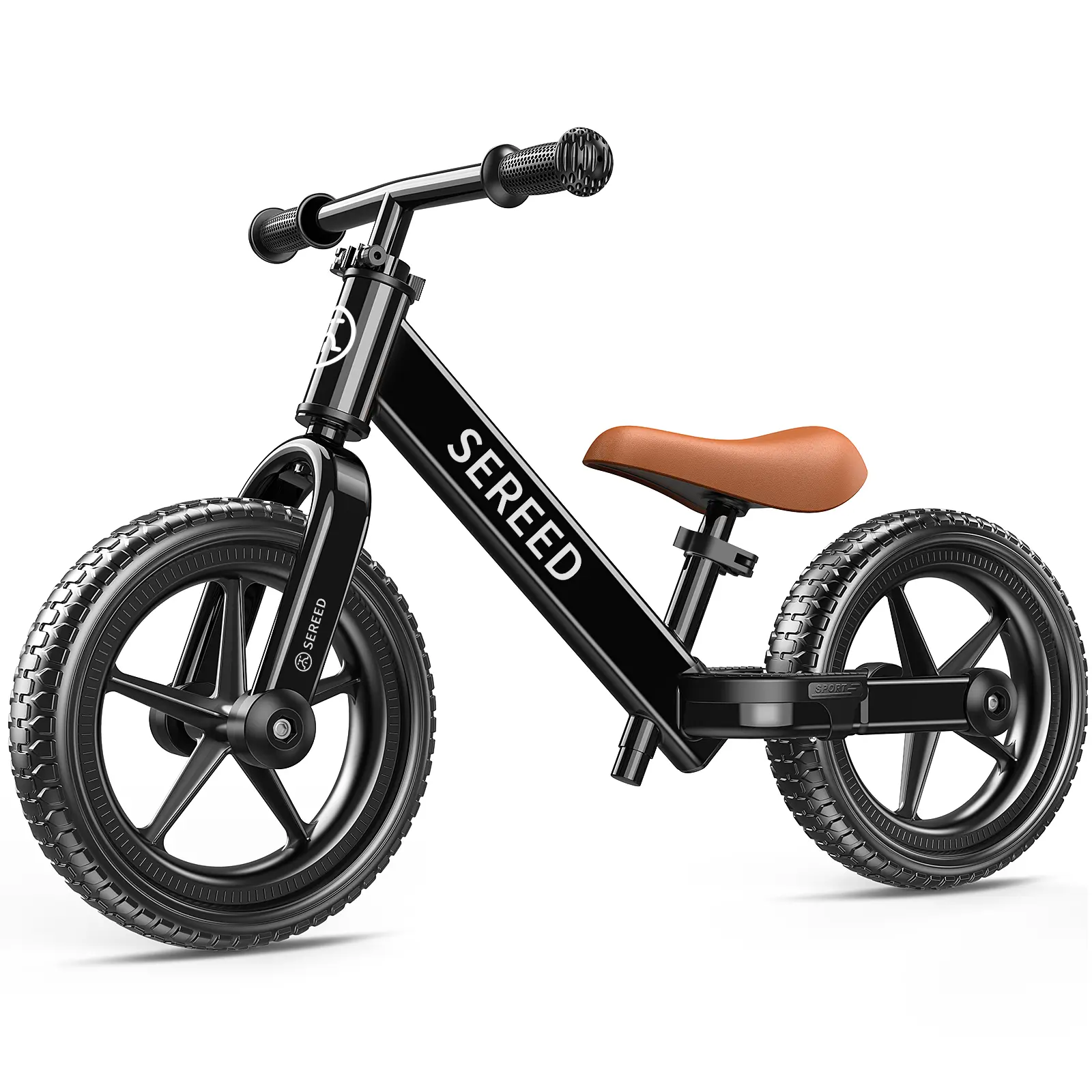 SEREED Toddler Balance Bike for Boys and Girls Ages 2-5, No-Pedal Kids Bicycle Toy, Tool-Free Adjustment, Customizable Plate with Stickers, Birthday Gift Idea, Summervibes