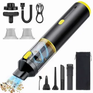 Automotive Car Interior Vacuum Cleaner, Powerful Suction 4-in-1 Portable Cordless with Type-C Charging & Accessories for Efficient Interior Care kit
