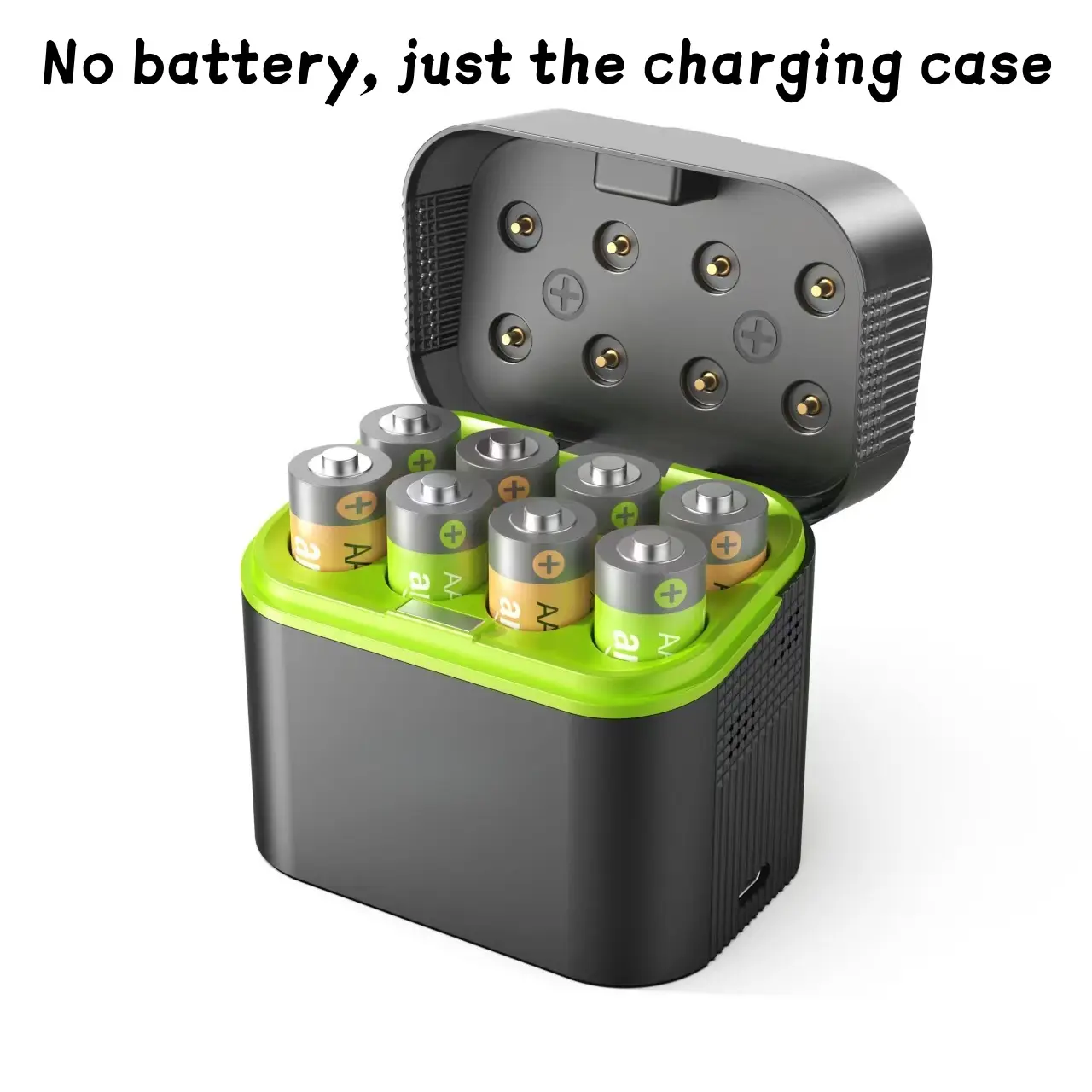 8-Slot Smart Battery Charger Box for 1.5V Lithium AA AAA Batteries, Fast Type-C Charging Case (Charger Only, No Batteries)