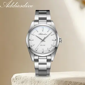 ADDIESDIVE Women's Quartz Waterproof Watch - 36mm Luminous Stainless Steel, High-Quality Stylish Women's Watch