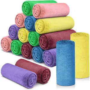 18 count Fleece Blankets Bulk for Wedding 50 x 60 Inch Soft Lightweight Flannel Throw Blankets Bulk for Wedding Guests  Outdoor Couch Sofa Bed Gifts(Multi Colors)
