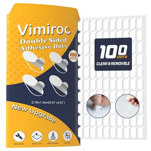 100Pcs Adhesive Glue Stick Dots Double Sided Sticky Tack Removable Clear Museum Mounting Putty No Damage for Wall Decor Figurine Poster No Trace Strong Adhesive Dots for Balloon & Crafts