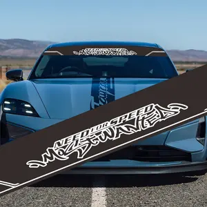 1 piece English sticker - Waterproof, scratch-resistant and wear-resistant vinyl car front and rear glass sticker - Self-adhesive vehicle exterior/interior, laptop, personalized trim - easy to apply, no residue removal - car decals for cars, trucks, SUVs