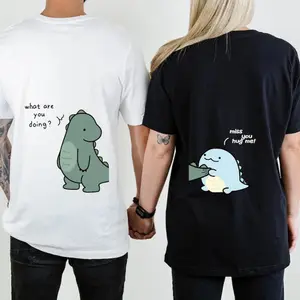 Lovely Dinosaur Matching Couple Hoodie Shirt for Couple, Valentine’s Day Dinosaur Matching Shirt, Matching Tee, Gift For Lovers Shirt