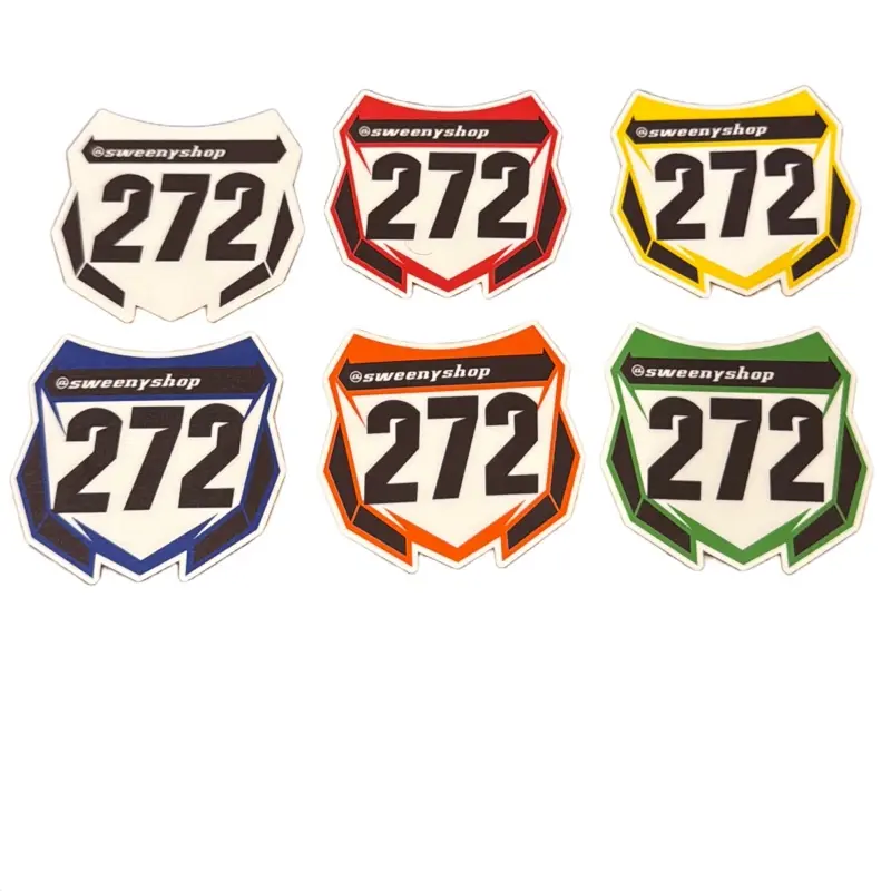 Custom Mini Front Number Plates 2x2 Stickers Custom Mini Front Number Plates 2x2 Stickers