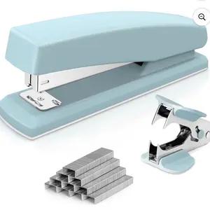 Deli Desktop Stapler, 20-Sheet Capacity with Staples & Remover, Baby Blue - NWT