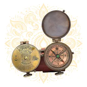 Vintage Nautical Compass in Wooden Case