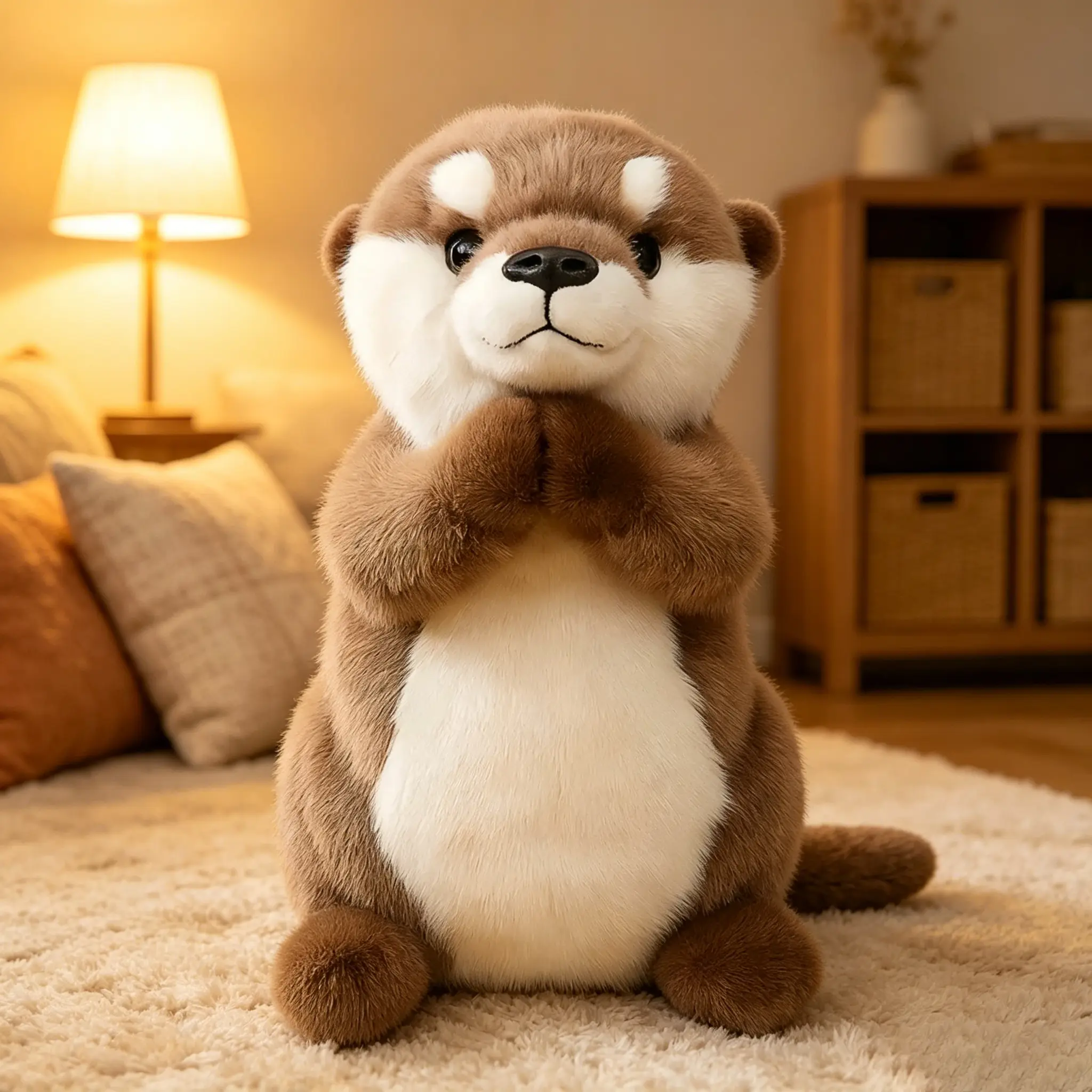 Cute Otter Plush Toy for Girls, Soft Cuddly Stuffed Animal, Lovely Gift for Kids & Daughters, Birthday Present & Baby Room Decor