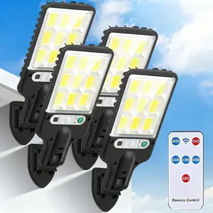 【SummerVibes】2/4 Solar Lights Outdoor, 6000 Lumens 2/4pack 108COB LED Solar Powered Motion Sensor Wall Lamp - IP65 Waterproof with Remote Control, Durable Security Light for Outside Wall, Garden, Yard, Porch
