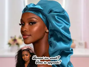 Extra Large Satin Bonnet: Long Braids, Locs, Natural Hair Sleep Wrap, Long Satin Bonnet