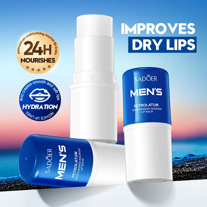 Men's Lip Balm, Deep Hydration Anti-Cracking, Outdoor Protection, 5-Piece Multi-Pack, Long-Lasting, Nourishing Hydrating Moisturizing, Hydrating, Moisturizing Lip Care