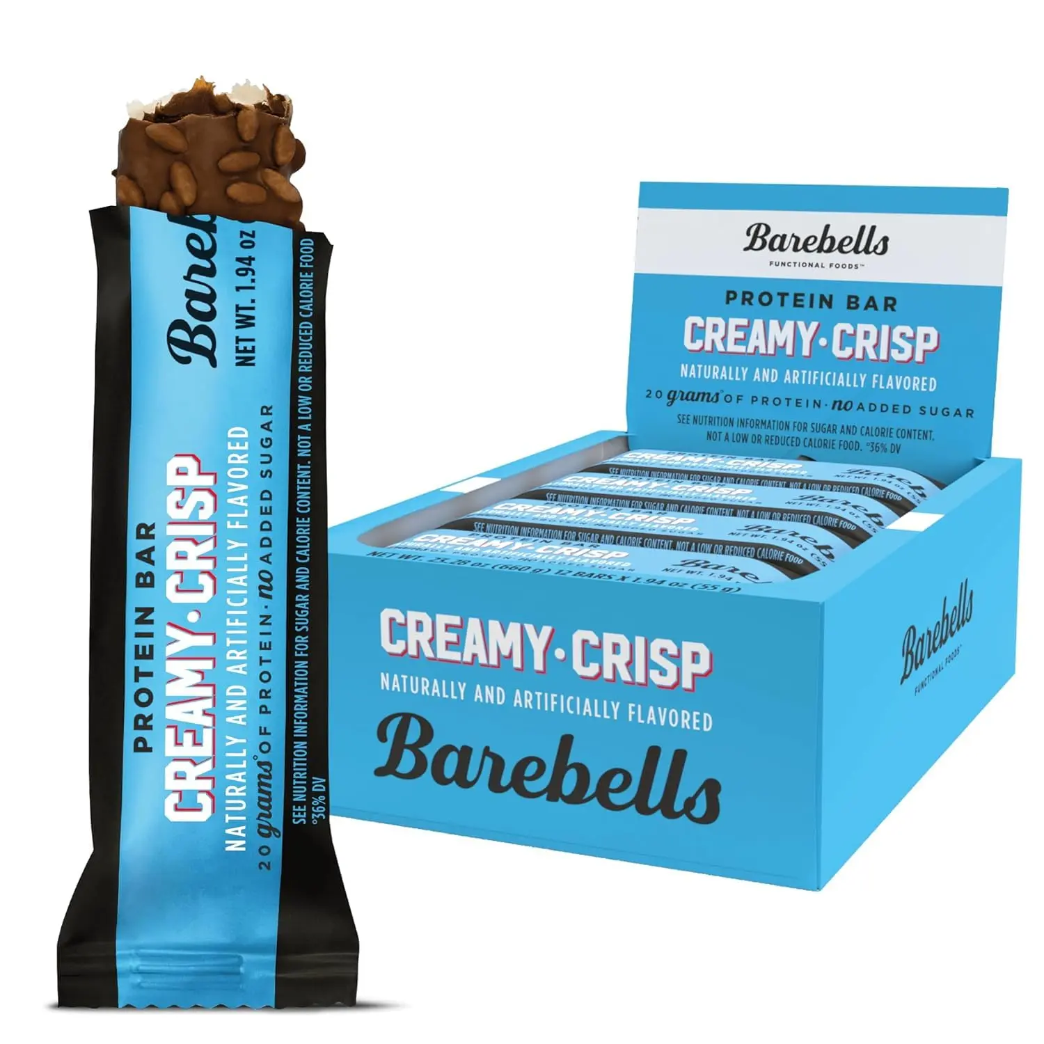 Barebells Protein Bar - Creamy Crisp - 20g Protein (12 Bars)