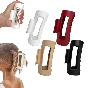 4 Pcs Silicone Shark Clips, Soft Claw Clip, Hair Claws, Anti-Slip Hair Accessories for Women, Universal Fit for Thick & Thin Hair, Daily Use Hairstyles