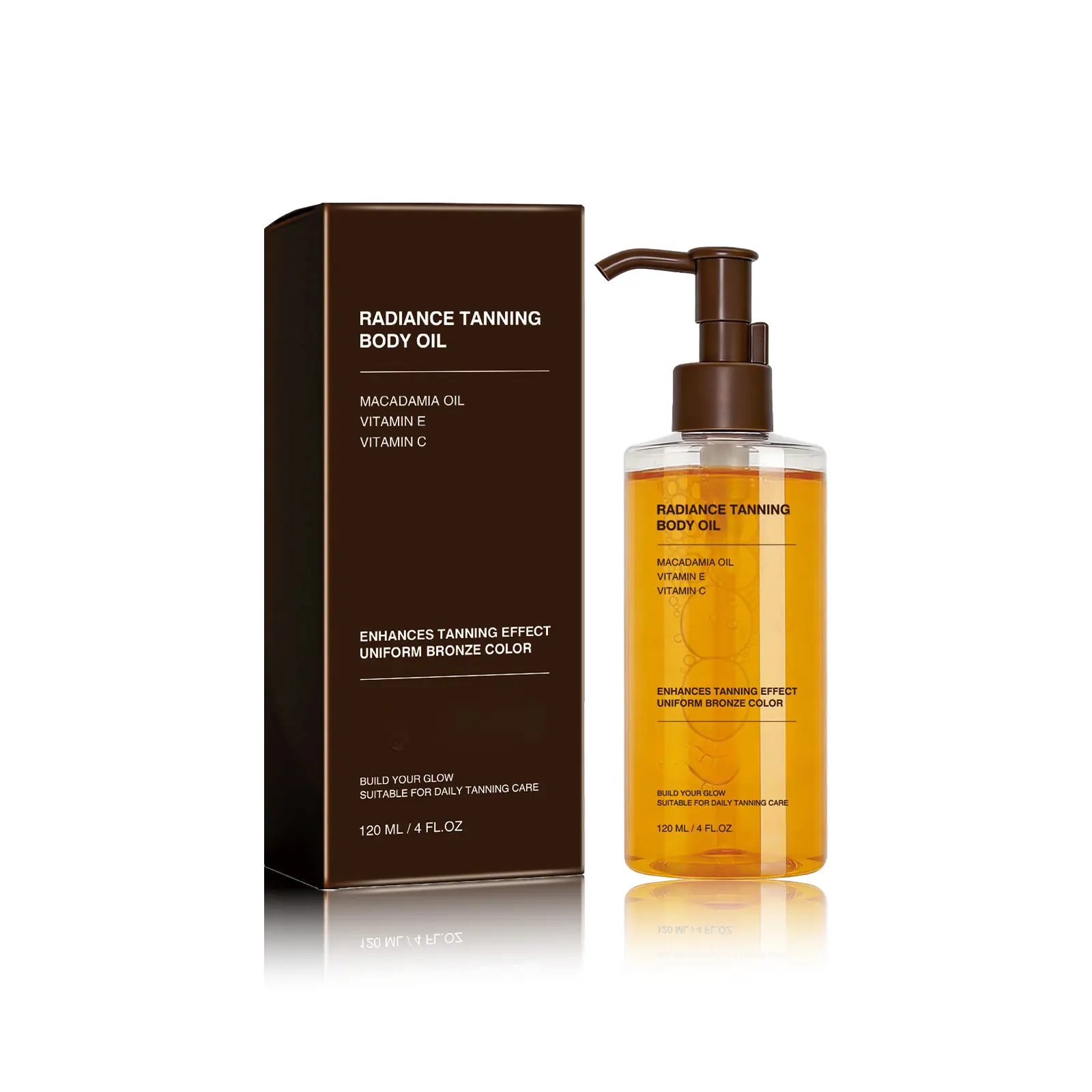 Glo Melanin Brightening Body Oil - Cosmetic Body Care Moisturizer with Turmeric, Grapeseed Oil & Vitamin E, Hydrating Radiant Care for Dark Spots, Hyperpigmentation (120ml)