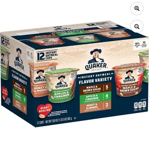 Quaker Instant Oatmeal Express Cup Variety Pack, 12 pk.