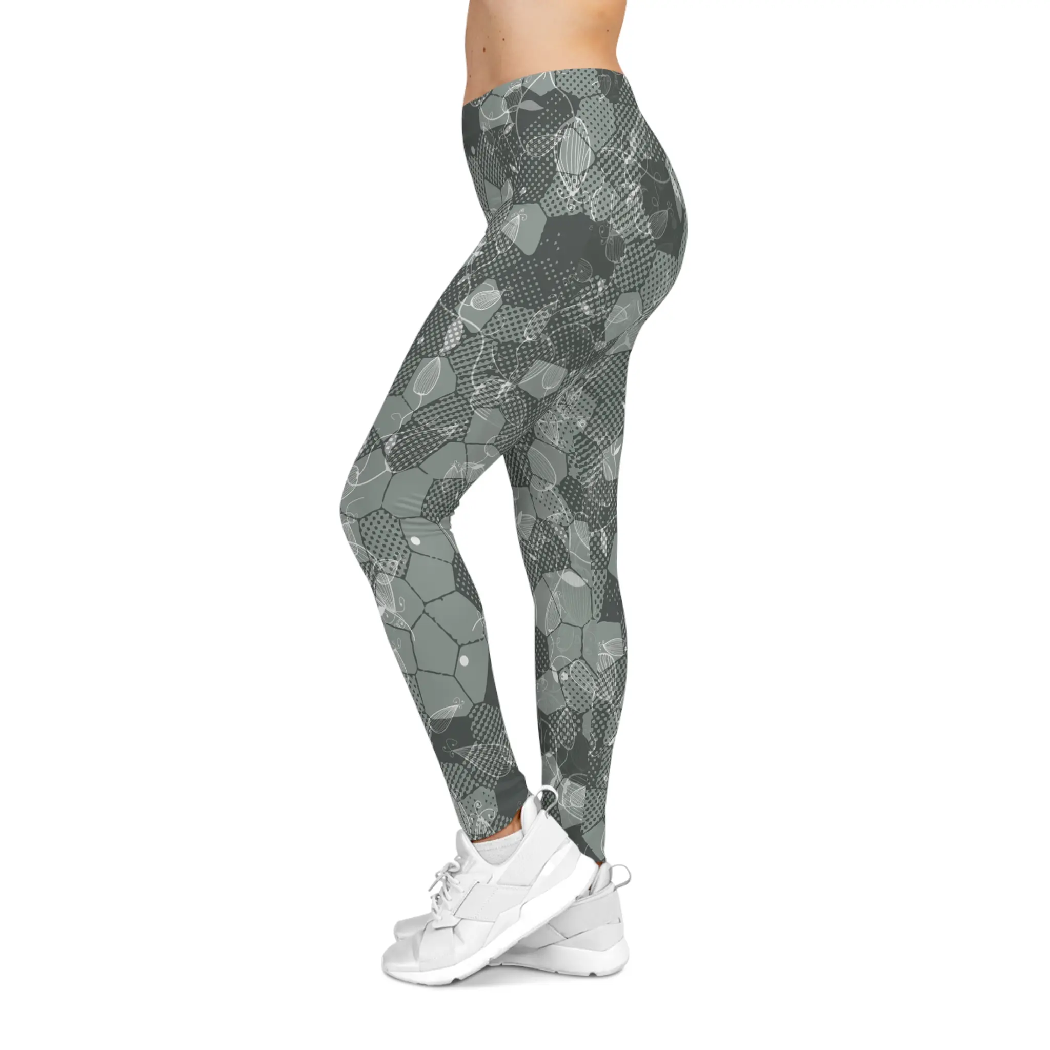 Trendy Women's Casual Leggings - Geometric Pattern, Workout Leggings, Fashion Leggings, Yoga Pants, Everyday Wear