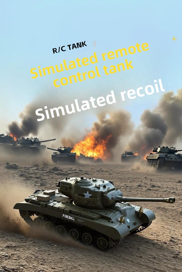 crab tank 1:30, 2.4G simulated remote control tank toy, infrared combat Sherman-Pershing off-road tracked model