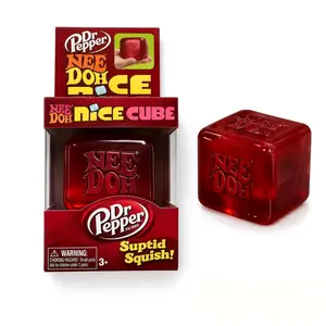 neeDoh Red Ice Cube Squeeze Toy Giant Nice Cube  Soft, Squeezable Sensory Stress-Relief Toy – Stress-Relieving Cube for Anxiety and Stress Relief – Fun Squeeze Toy Gift
