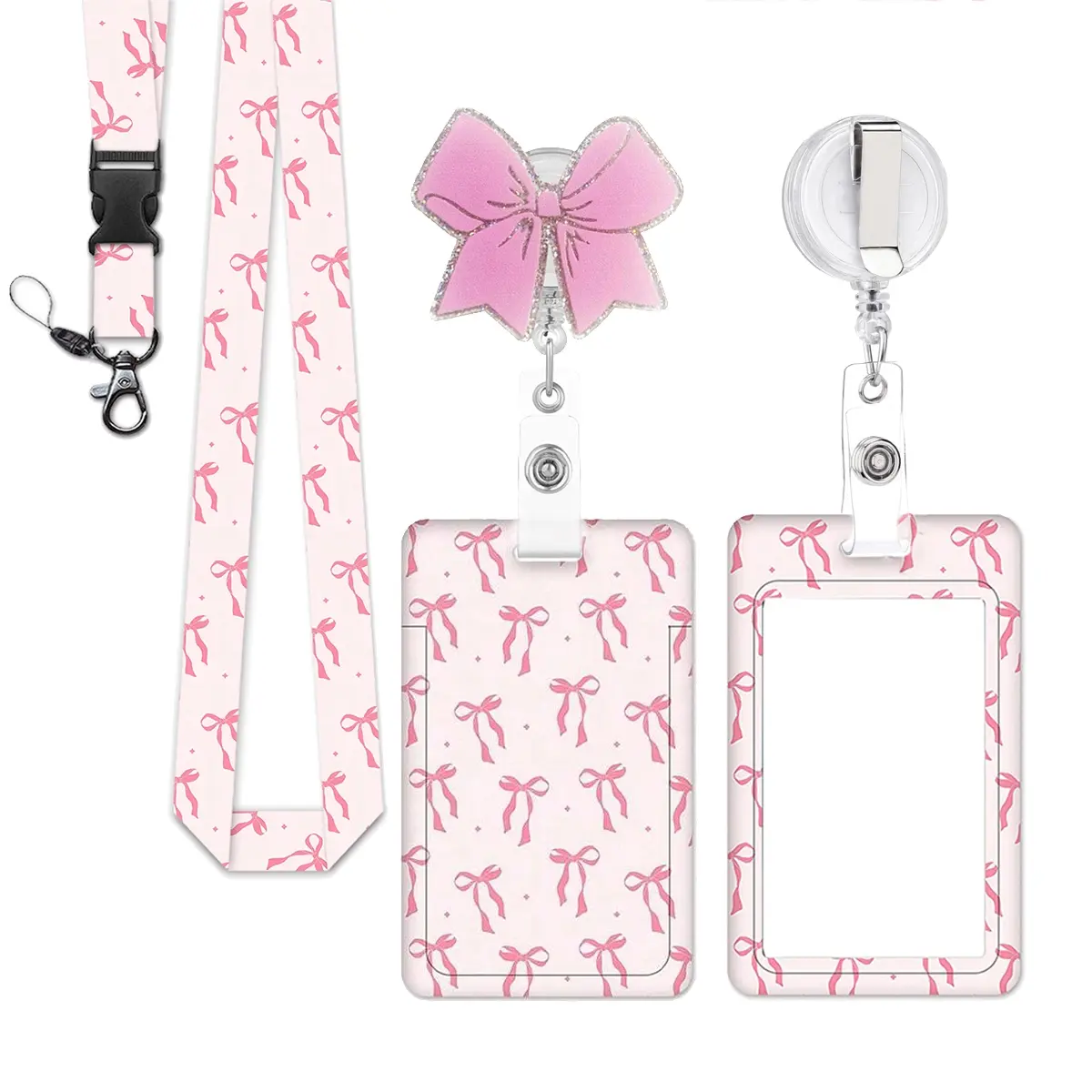 Sweet Butterfly Nurse Badge Reel Set, Retractable ID Holder with Personalized Lanyard & Removable Cardholder, Ideal for Teachers, Students, Healthcare Workers, Nursing Student Badge Reel