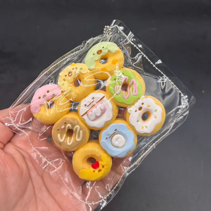 Mini pack of 9 donut taba squishy
