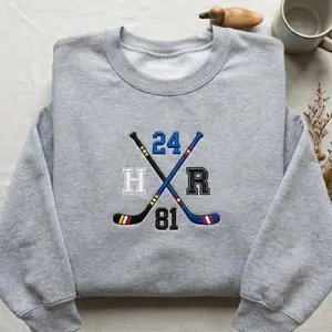 Team Hollanov Embroidered Sweatshirt, Heated Rivalry Movie Inspired Unisex Crewneck, LGBT Hockey Romance Shirt,